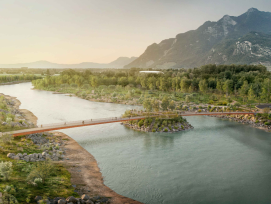 Brücke mit dem Projekttitel «Au coeur de l’Île»