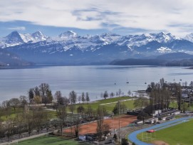 Lachenareal von oben im Februar 2025