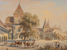 Gemälde des Schlosses Münchenwiler