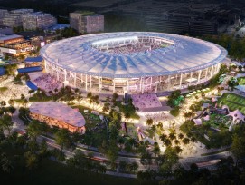Der Miami Freedom Park, das neue Fussballstadion von Miami, in einer Visualisierung.
