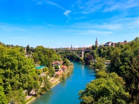 Blick auf die Aare in Bern