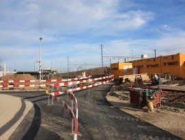 Bauarbeiten an der SBB-Mehrspurlinie in Bassersdorf