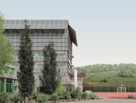 Erweiterungsbau der Berufsschule Bülach Aussenansicht