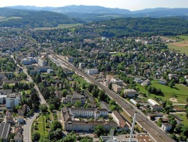 Luftaufnahme der Stadt Liestal