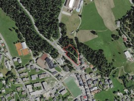 Luftbild mit Standort Seniorenzentrum auf Lenzerheide