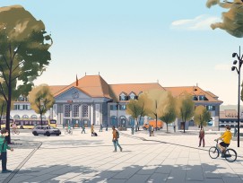 Visualisierung zum Stadtquartier am Bahnhof Thun