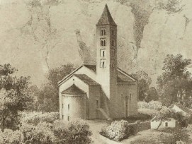 Perspektivische Ansichten von San Nicolao in Giornico.