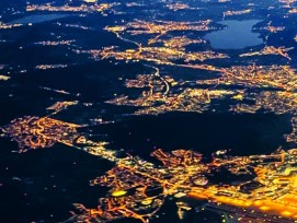 Blick auf die Flughafenregion