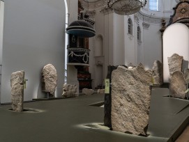 Stelen-Ausstellung im Geschichtsmuseum Wallis