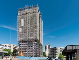Bau des Invictus Tower in Freiburg