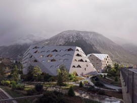 Visualisierung neues Sportzentrum in Andermatt