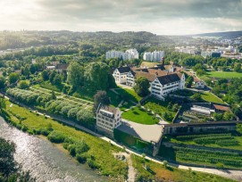 Luftaufnahme vom Kloster Wettingen