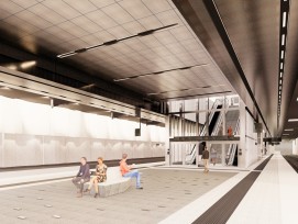 Visualisierung der U-Bahn-Station Korsvägen