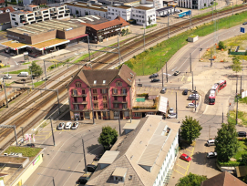 Bahnhofstrasse beim Bahnhof Emmenbrücke LU