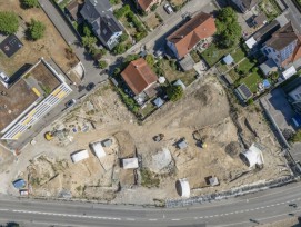 Luftbild der Rettungsgrabung an Zürcherstrasse bei Windisch AG