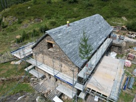 Wiederaufbau der Alloggio alpino Soveltra