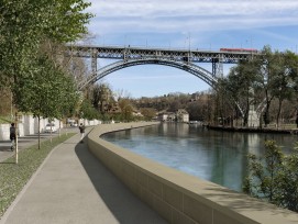 Visualisierung Hochwasserschutz an der Aarstrasse in Bern