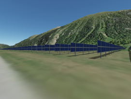 Solarkrafwerk Samedan - Blick Fussweg