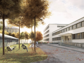 Haupteingang zur Schweizerischen Nationalbibliothek Bern