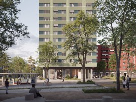 Visualisierung Projekt Towerkomplex in Winterthur Neuhegi Aussen