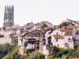 Blick auf die Altstadt von Fribourg.