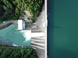 Detroit Dam in Oregon, USA