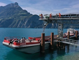 Verladestation Dorni in Sisikon für Urnerseeschüttung