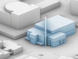 Visualisierung des neuen Abfallbehandlungszentrums bei Paul Scherrer Institut PSI.
