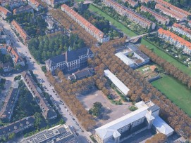 Luftbild der Primarschule Gotthelf in Basel