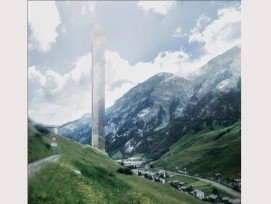 Das definitive Projekt für den Hotelturm in Vals.  (Visualisierung pd)