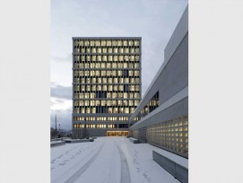 Bundesverwaltungsgericht, St. Gallen Fassade bei Nacht, Baujahr 2012. ( Roland Bernath / zvg BAK)