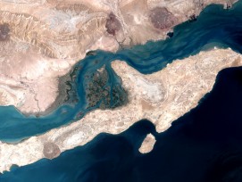 Die zum Iran gehörende Insel Qeschm im Persischen Golf (gemeinfrei)