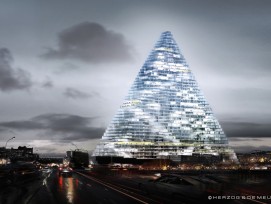 Entwurf für den Tour Triangle von Herzog & de Meuron (© Herzog & de Meuron)