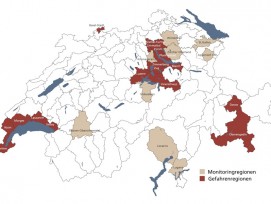 Die Gefahrenkarte im zweiten Quartal 2015 (UBS Switzerland AG)