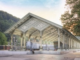 So wird die Bahnhofshalle nach ihrer Fertigstellung aussehen. (Visualisierung Zanoni Architekten)