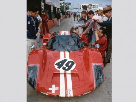 Der Porsche 906 von Jo Siffert und Charles Vögele am 12 Stunden Rennen von Sebring, 1966.  Foto Manfred Gygli, CH.  (motorsportfriends.ch, Museum im Bellpark)