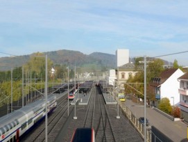 Der Liestaler Bahnhof soll eine vierte Spur erhalten (Visualisierung zvg)