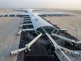 Shenzhen International Airport von Massimiliano Fuksas und Knippers Helbling (Leonardo Finotti)