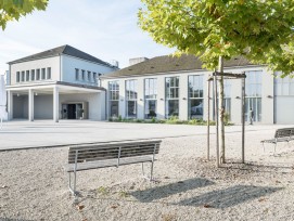 Rheinterrasse vor Kurbrunnenanlage. (Beutler/ KEYSTONE)  1/8
