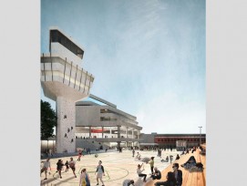 Spielen und klettern vor dem bald ehemaligen Flughafengebäude. (PD) 1/3