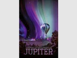 Schöne neue Reisewelt im Retrostil: Die Plakate des JPL für Reisen ins All. (Courtesy NASA/JPL-Caltech) 1/8