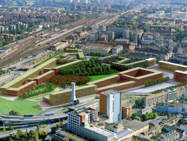 Auf dem Erlenmatt-Areal in Basel enstehen Hunderte von Neubauwohnungen (Visualisierung Vivico Real Estate GmbH)