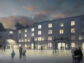 Düstere Wolken über dem Kasernen-Hauptbau: Visualisierung des umstrittenen Umbauprojekts von Focketyn del Rio (zvg)