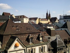 Dachlandschaft in Basel mit dem Münster (Staatskanzlei Basel-Stadt)