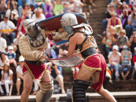 Auch das ist Augusta Raurica: Gladiatoren am grössten Römerfest der Schweiz. (Bild: Augusta Raurica)