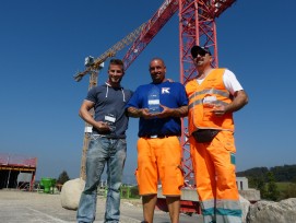 Die Bestplatzierten (v.l.): Martin Weibel (Platz 3), Thierry Oswald (Platz 1) und Enrico De Blasio (Platz 2). (Bilder zvg)