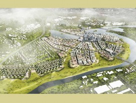 So soll der neue Stadtteil künftig aussehen (Visualisierung: Astoc Architects and Planners/HPP Architects/Land Srl)