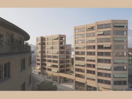 Der geplante Gebäudekomplex „Luegisland“ (Screenshot Animation)