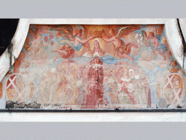 Das 300-jährige «Schutzmantel-Fresko» am Giebel der Klosterkirche war stark beschädigt.