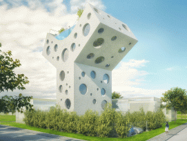 Buchstaben als Vorlage für Architektur? Die Ypsilon-Villa von MVRDV. (MVRDV) 1/6